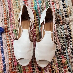 Fortress Of Inca Women's White Peep-Toe Shoes 39/9